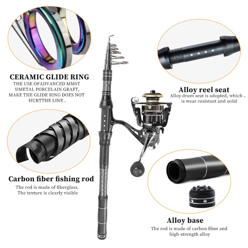 Carbon Fiber Telescopic Fishin - đánh giá và giá Reel Spare Spool