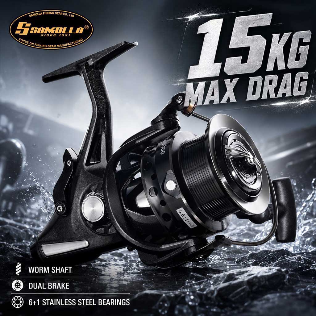 SAMOLLA Dual Brake Spinning Re - đánh giá và giá Reel Drag Knob